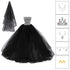 QUEBAN Bride Doll Wedding Dress with Veil Handmade Evening Party Fashion Clothes Wears Gown Exclusive Dress Outfit for 11.5 Inch Girl Dolls,Gift for Kids 3 to 8 Years Old - Black 1